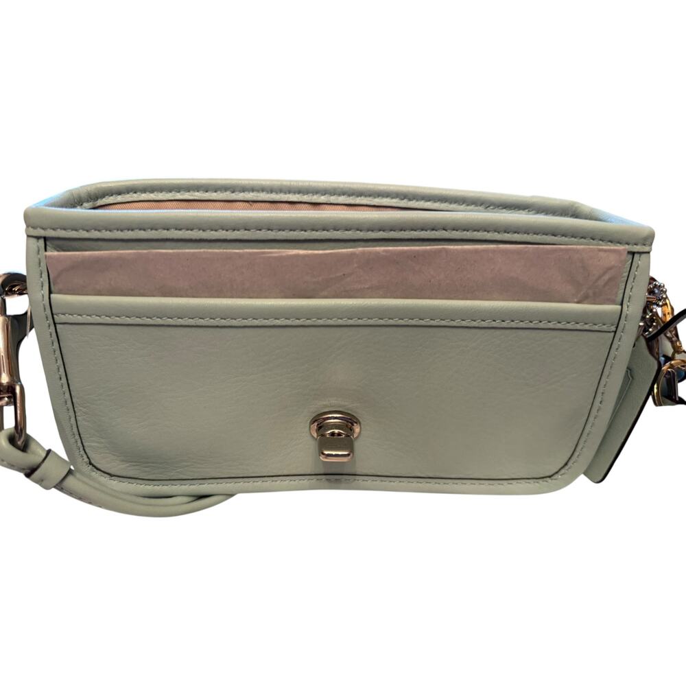 NWT Coach Leather Crossbody Bag Light Green Turnlock Flap – Style 19914 - Picture 9 of 10